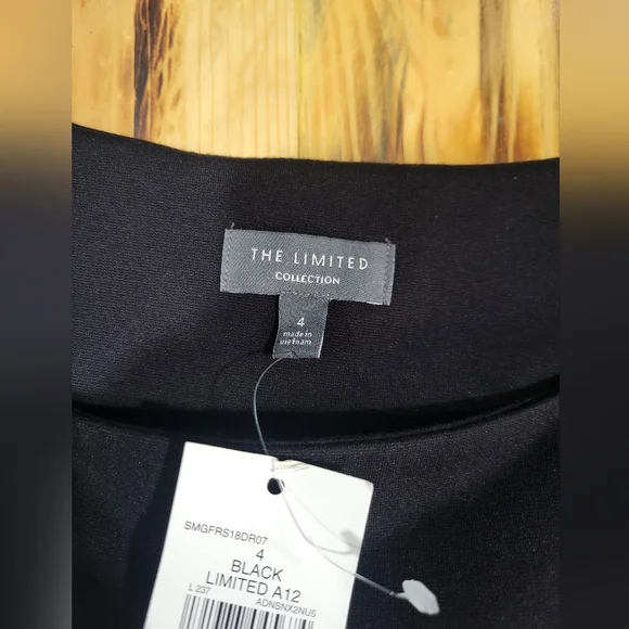 The Limited Classic Black Mini Dress With Diamonds On Sleeves Size 4. NWT - Picture 7 of 9